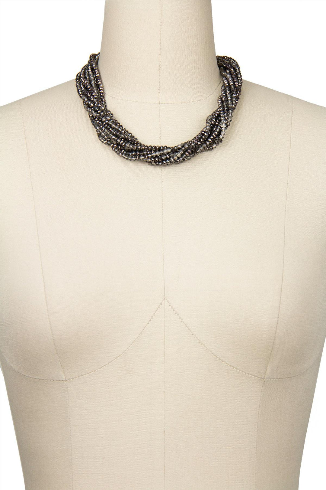 Multi Strand Short Crystal Necklace