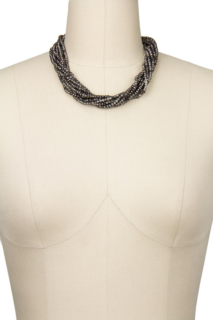 Multi Strand Short Crystal Necklace