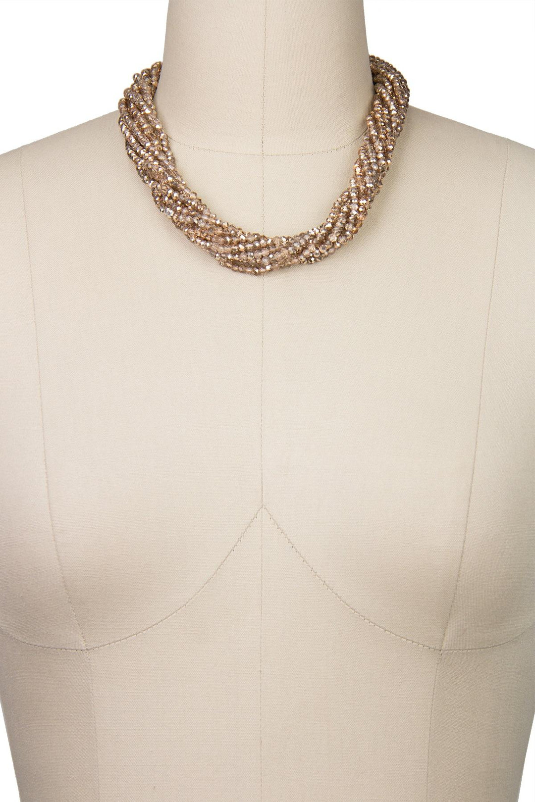 Multi Strand Short Crystal Necklace