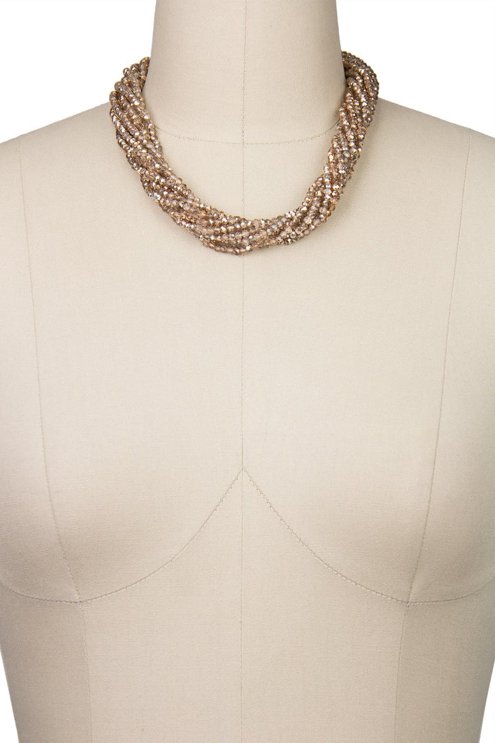Multi Strand Short Crystal Necklace