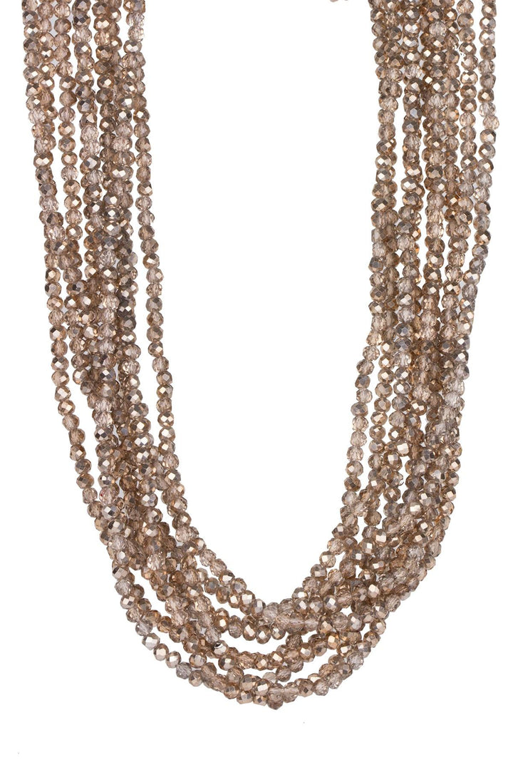 Multi Strand Short Crystal Necklace