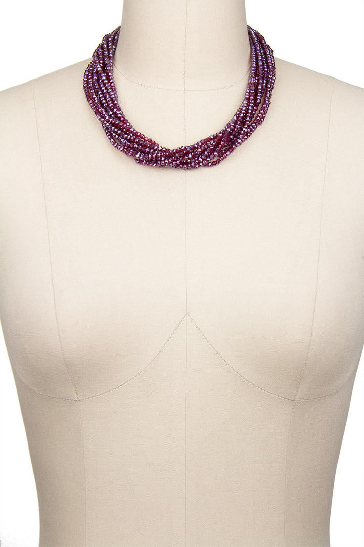 Multi Strand Short Crystal Necklace