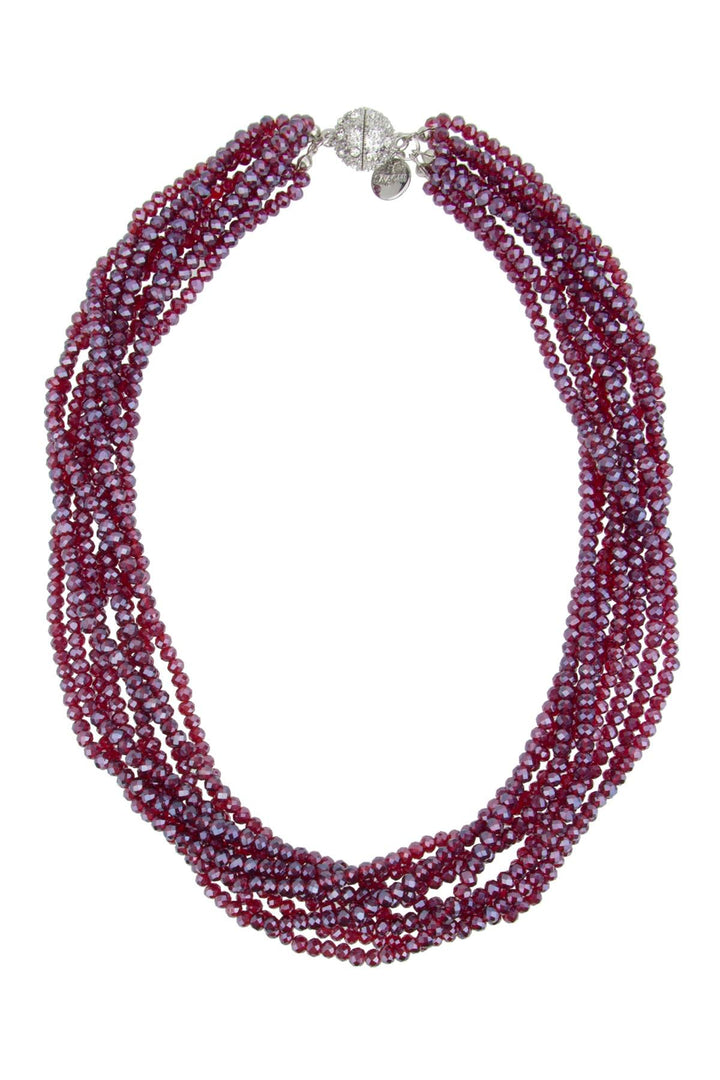 Multi Strand Short Crystal Necklace
