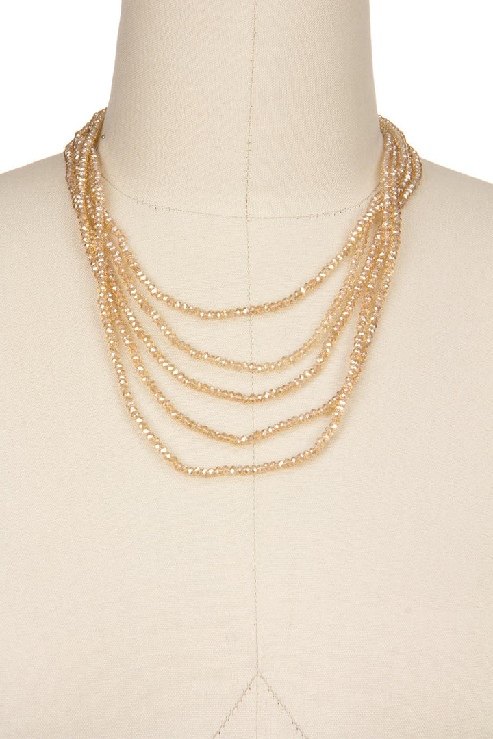 Multi Strand Short Crystal Necklace