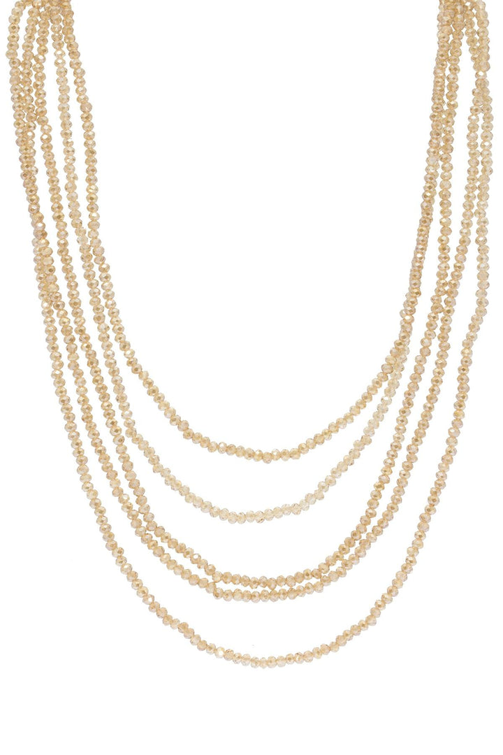 Multi Strand Short Crystal Necklace