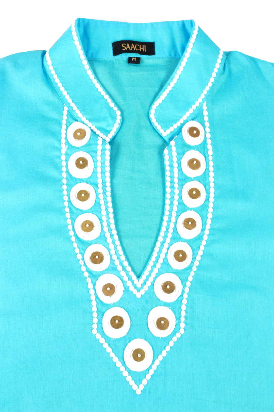 Turquoise Girl Kids Cotton Tunic