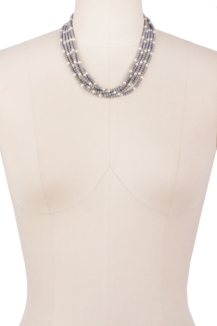 Grey Beaded Jewelry Bundle