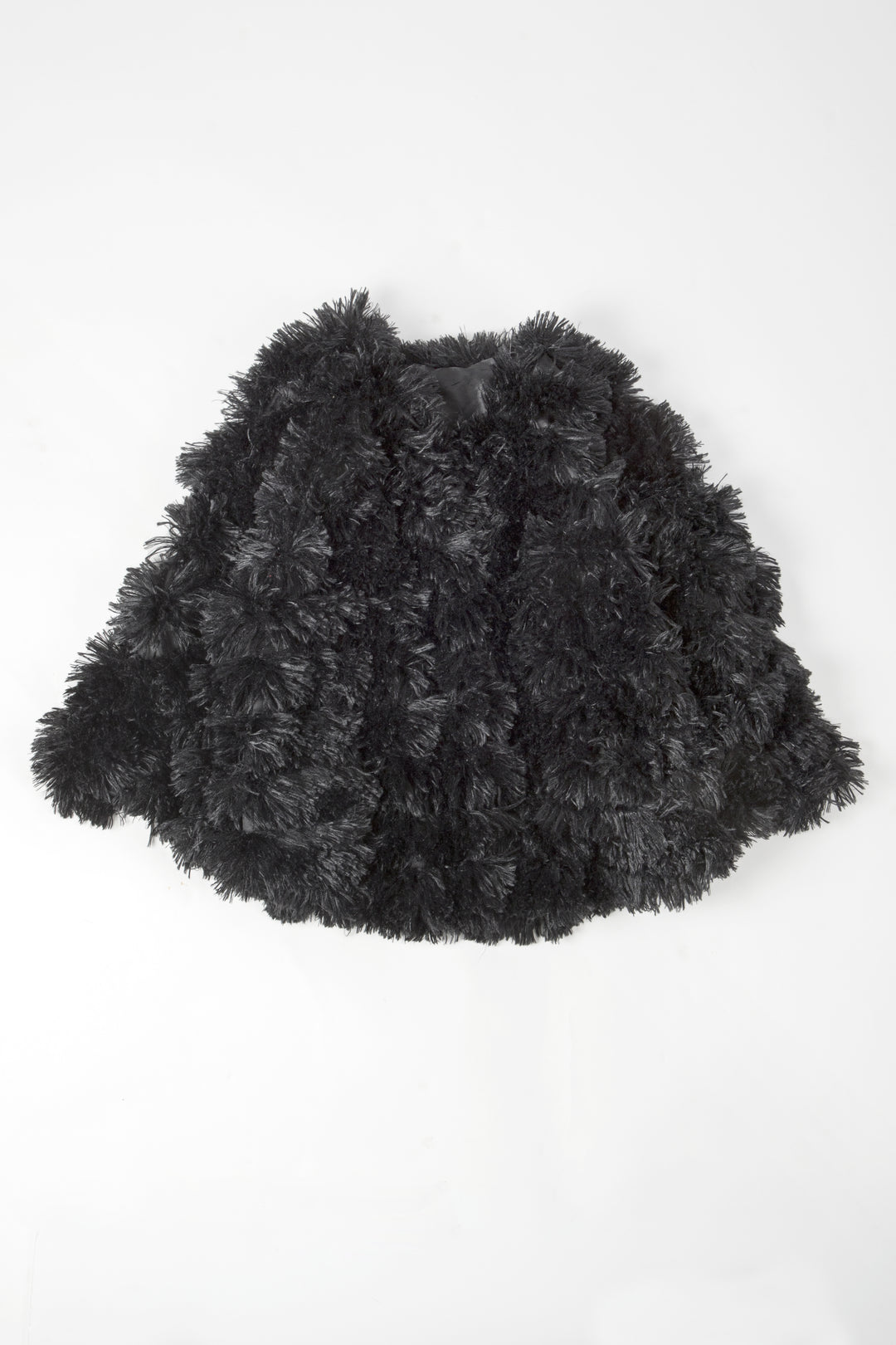 Faux Fur Tasseled Capelet