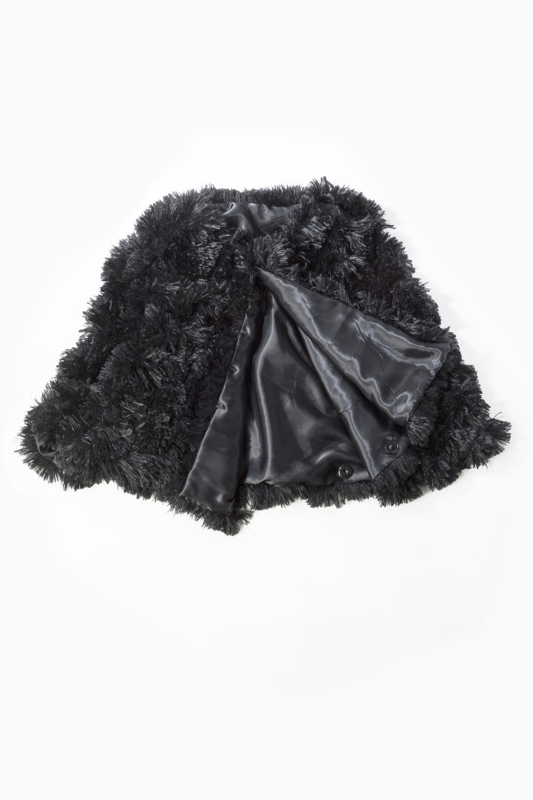 Faux Fur Tasseled Capelet