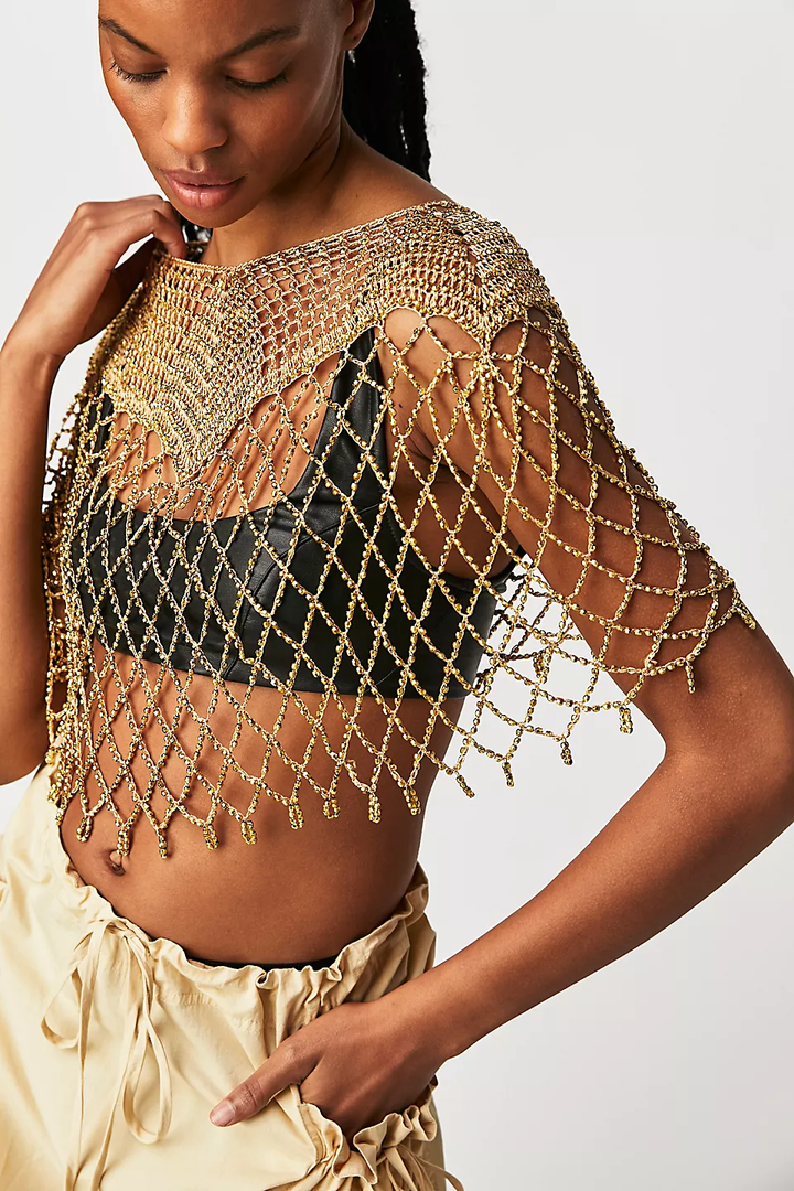 Gold Beaded Capelet