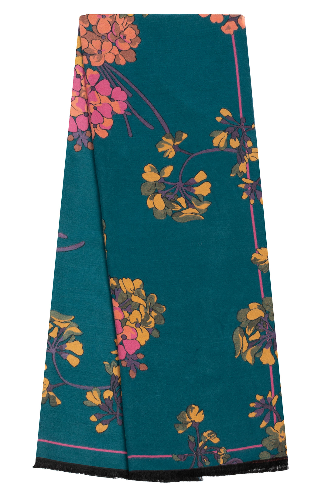 Two Tone Floral Reversible Scarf