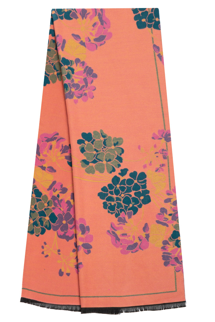 Two Tone Floral Reversible Scarf