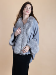 Faux Fur Bordered Kimono