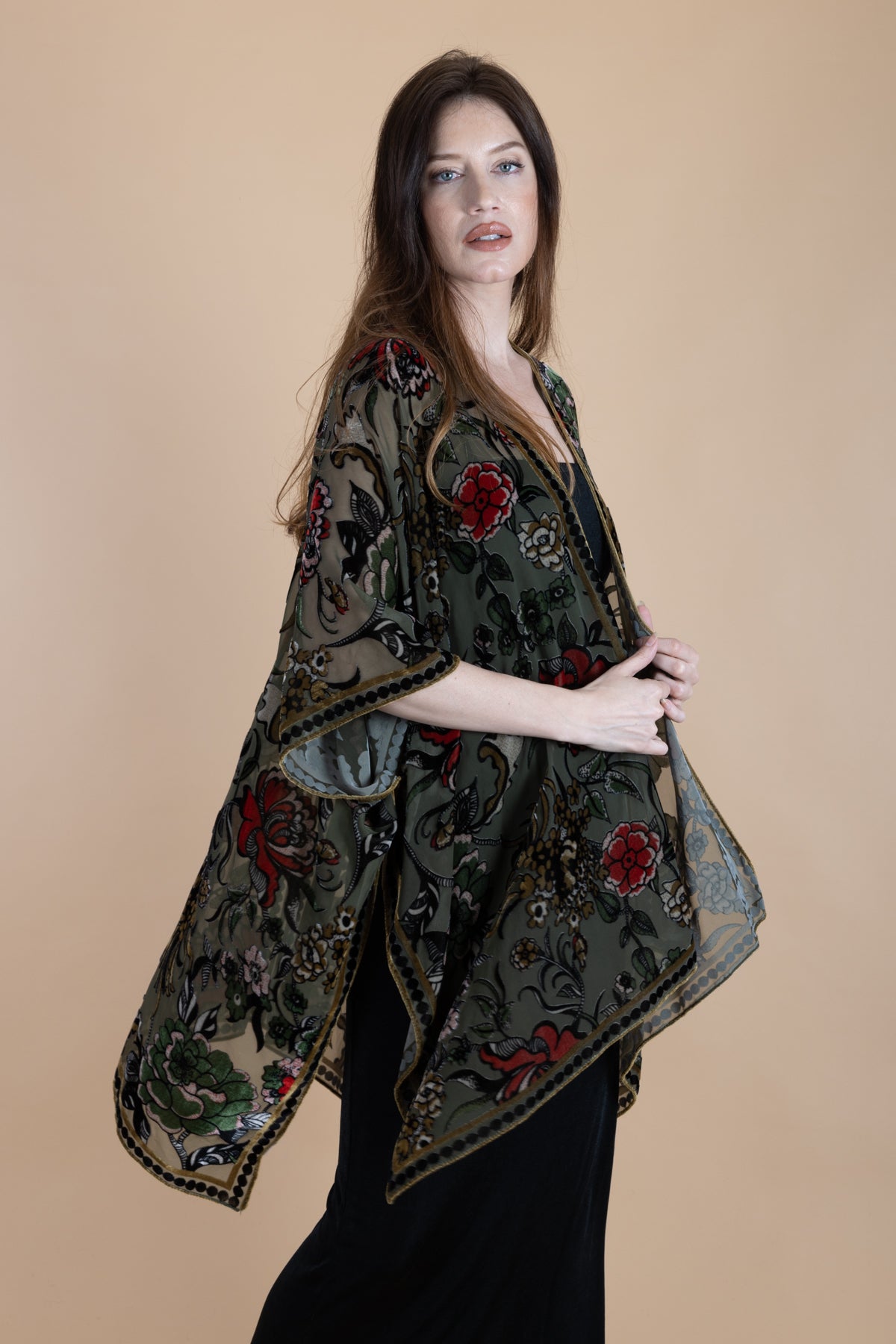 Velvet Muse Burnout Kimono