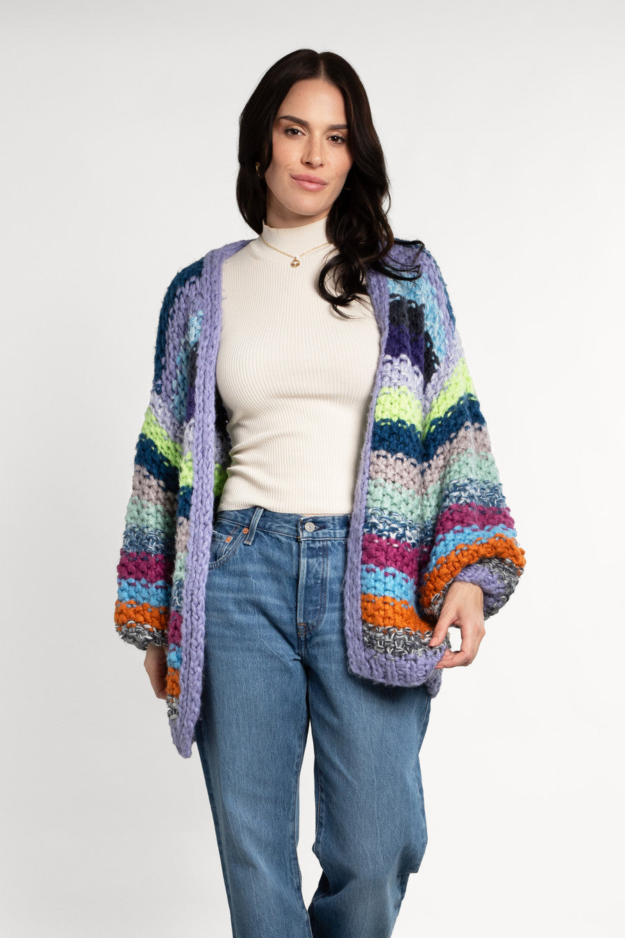 Rainbow Knitted Cardigan – Saachi Wholesale