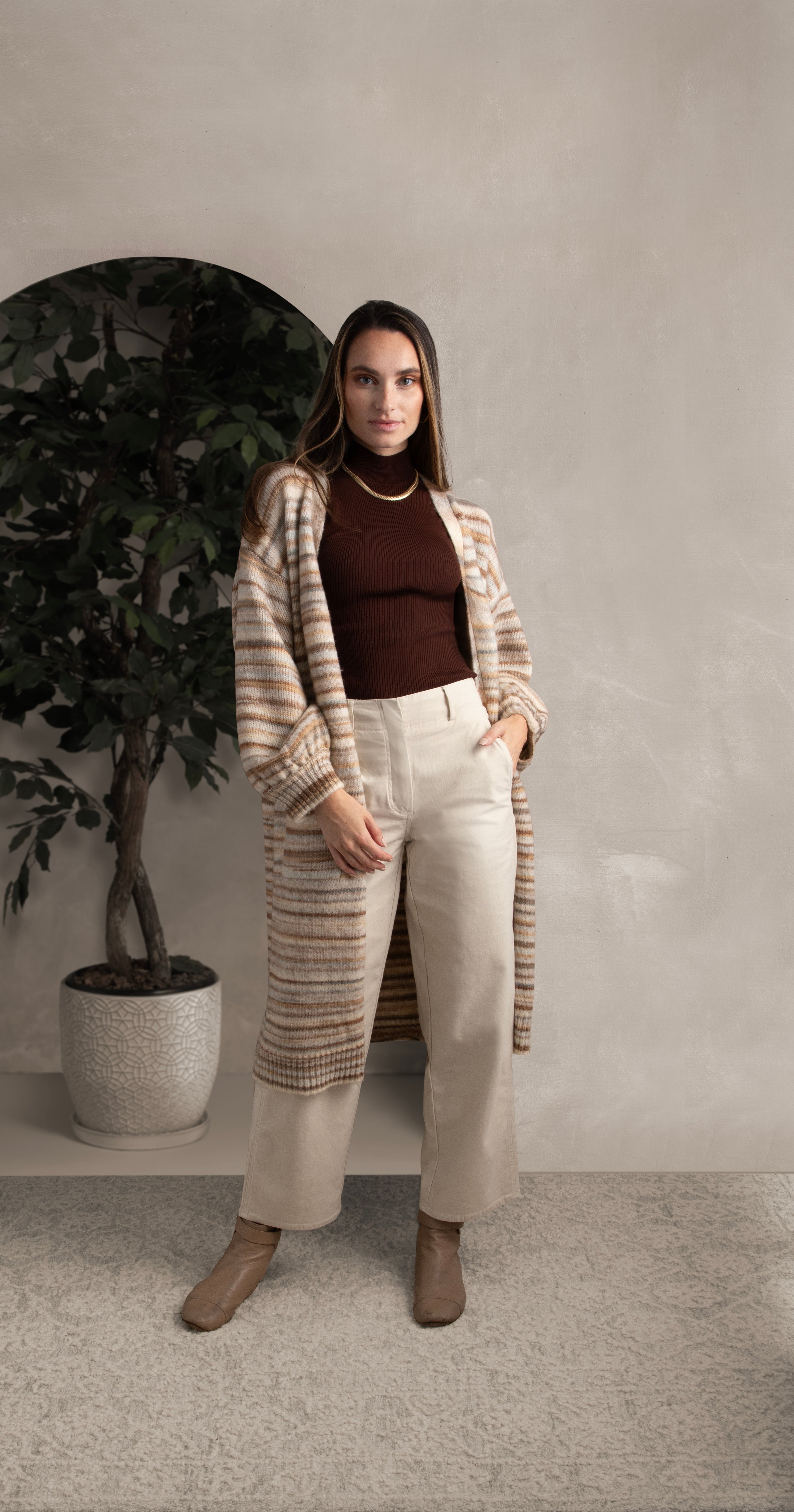 Horizontal Striped Cardigan – Saachi Wholesale