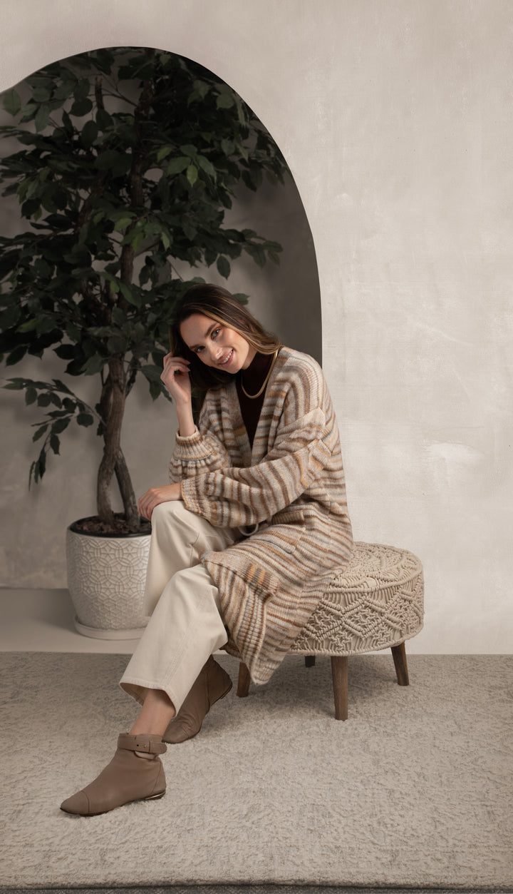 Horizontal Striped Cardigan