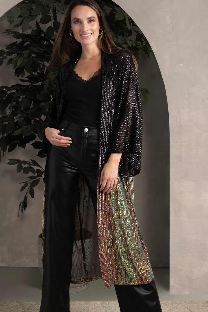 Sequin Kimono Duster Formal