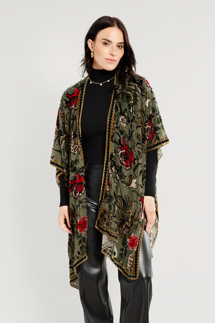 Velvet Muse Burnout Kimono