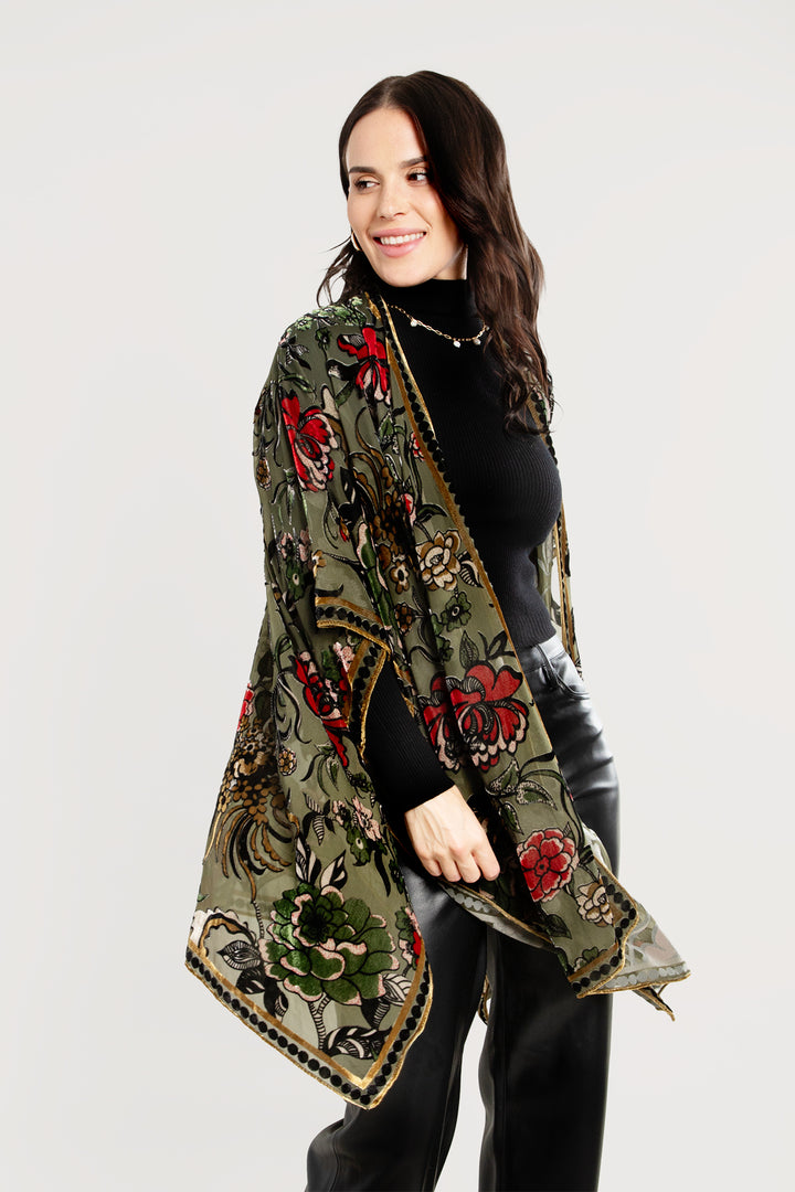 Velvet Muse Burnout Kimono