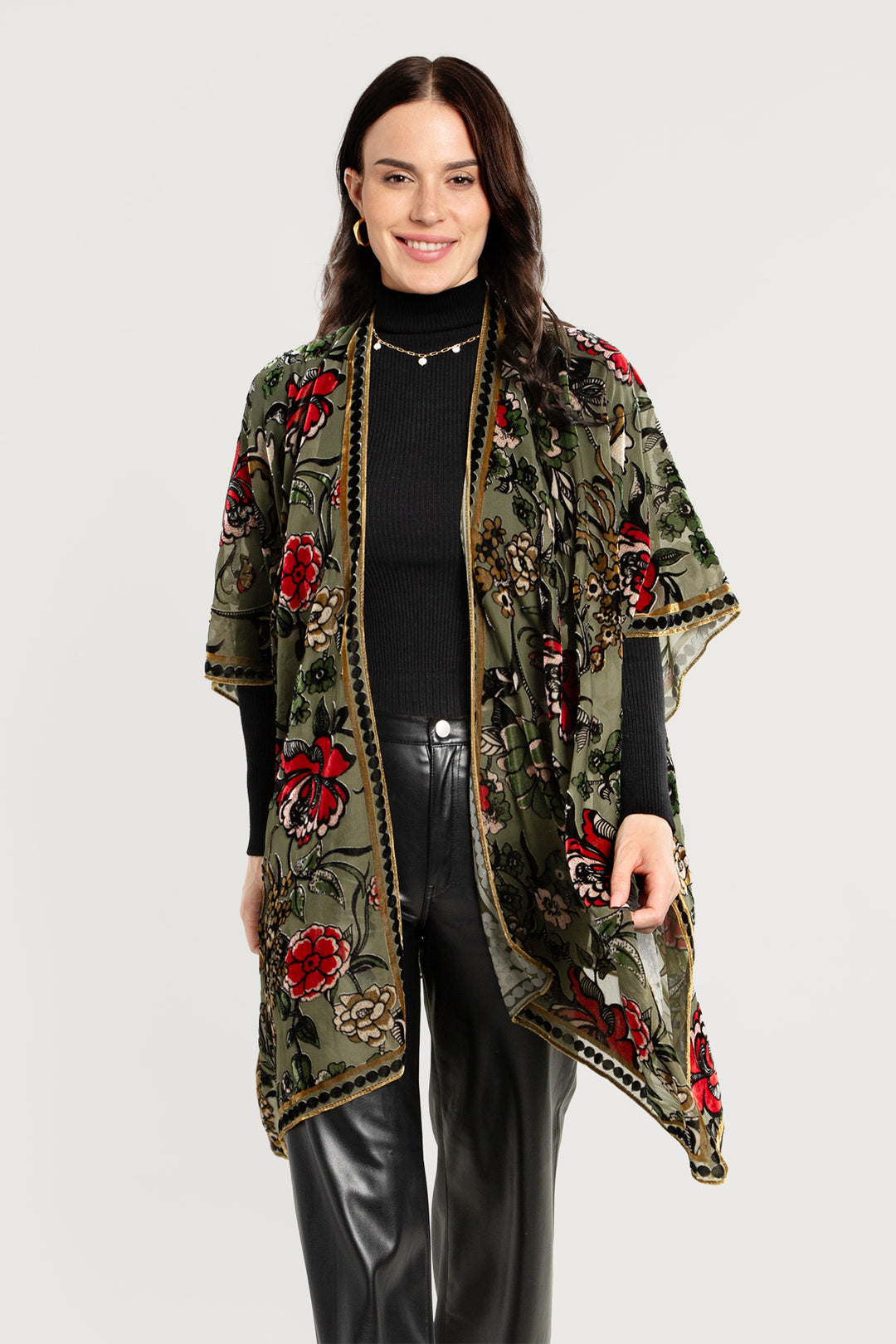 Velvet Muse Burnout Kimono