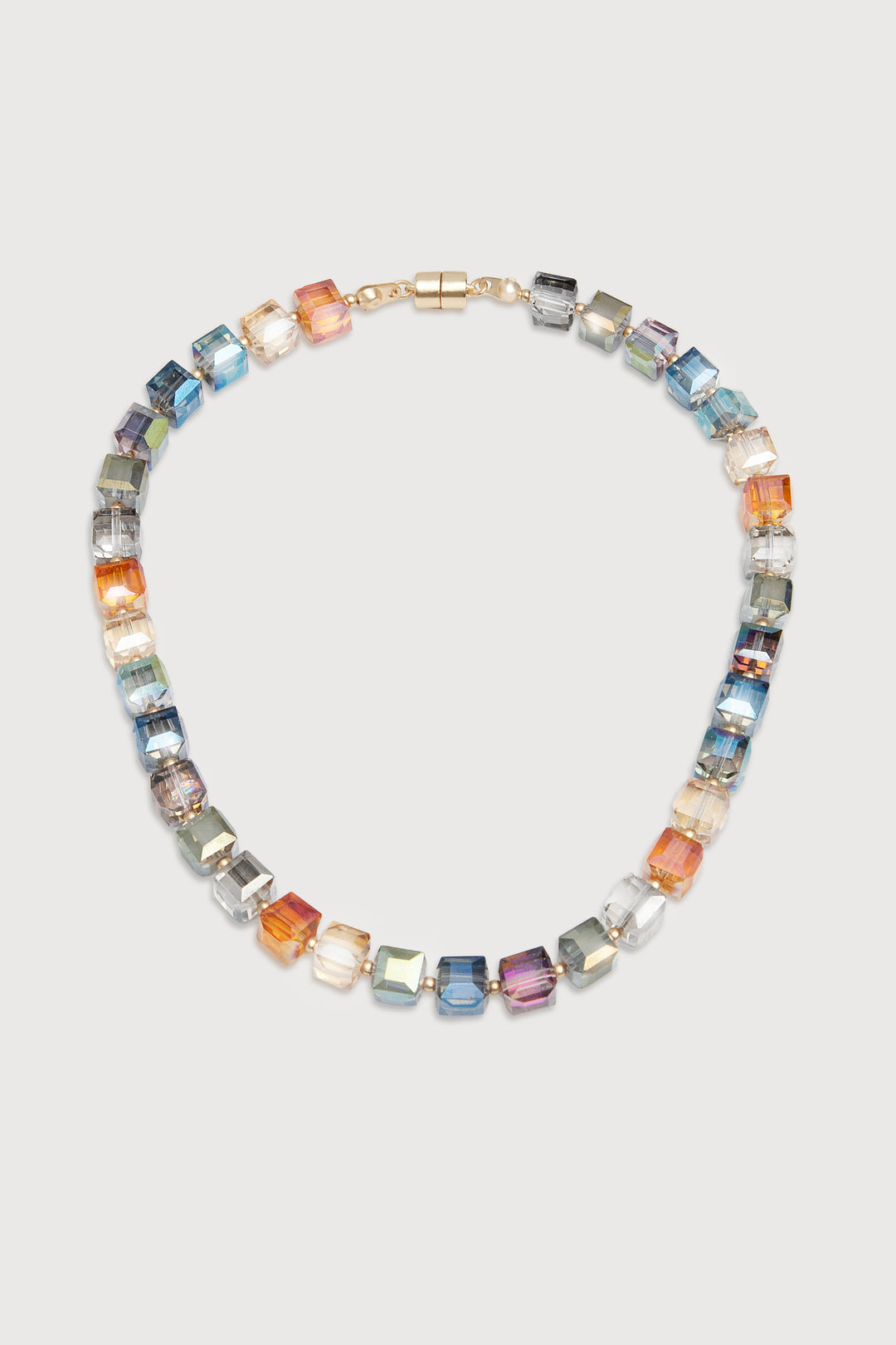 Faceted Bead and Stone Necklace