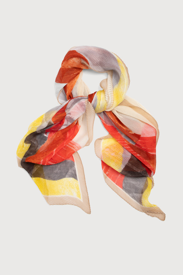 Pleated Abstract Shapes Scarf