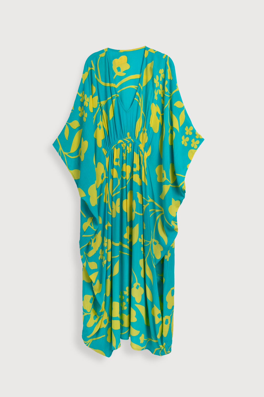 Shadow Floral Print Maxi Kaftan