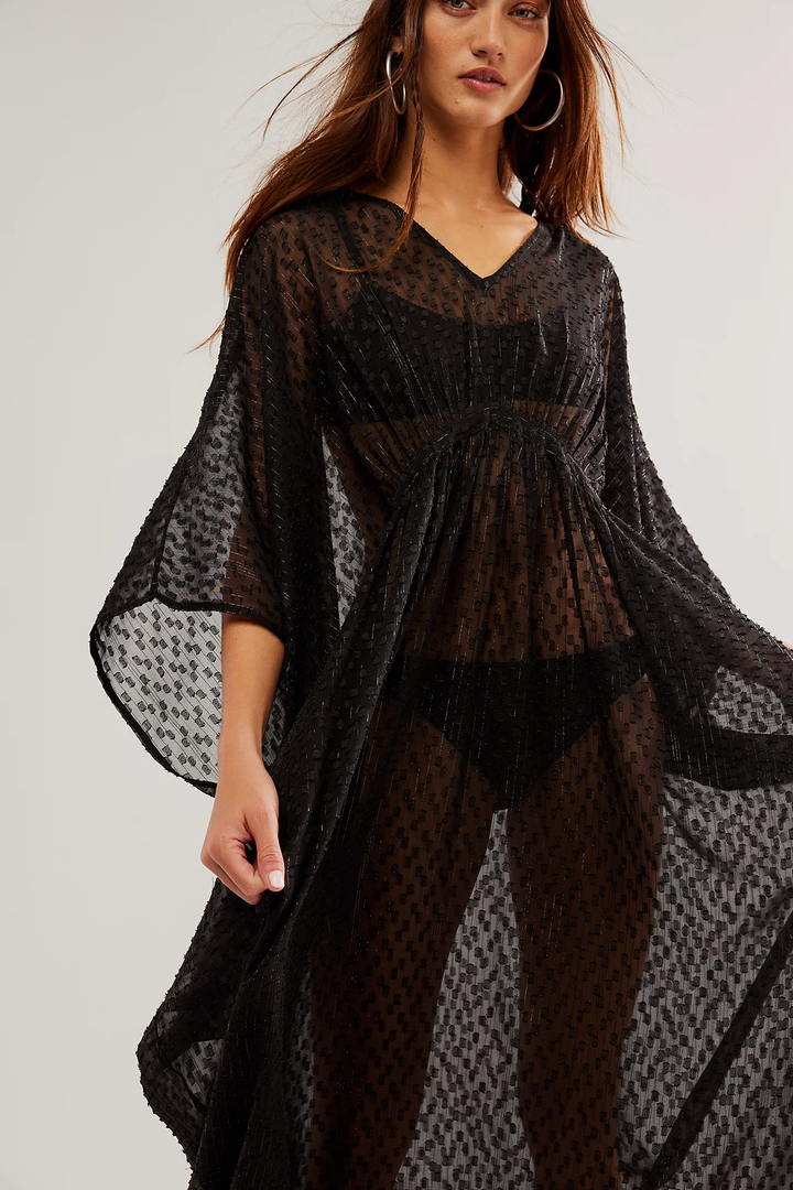 Stevie Sheer Kaftan - Black