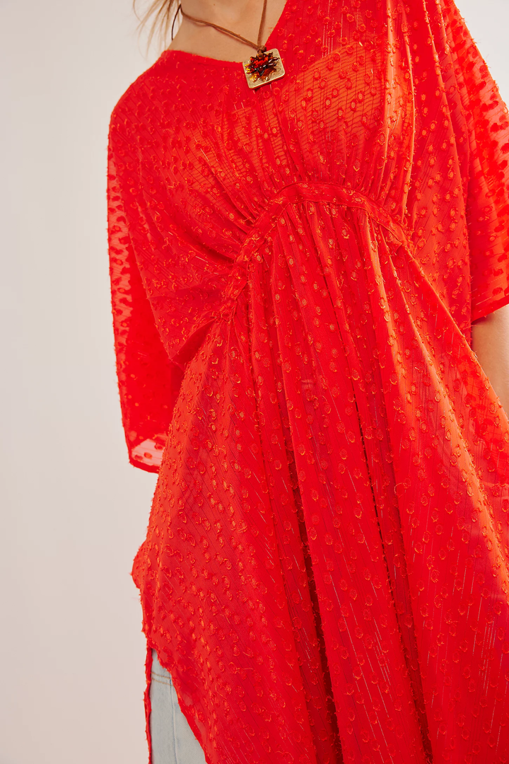 Stevie Sheer Kaftan - Red