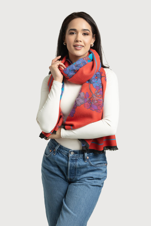 Reversible Praachy Bright Floral Scarf