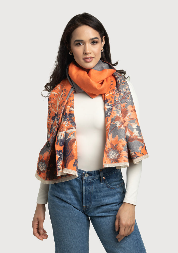 Reversible Wildflower Scarf