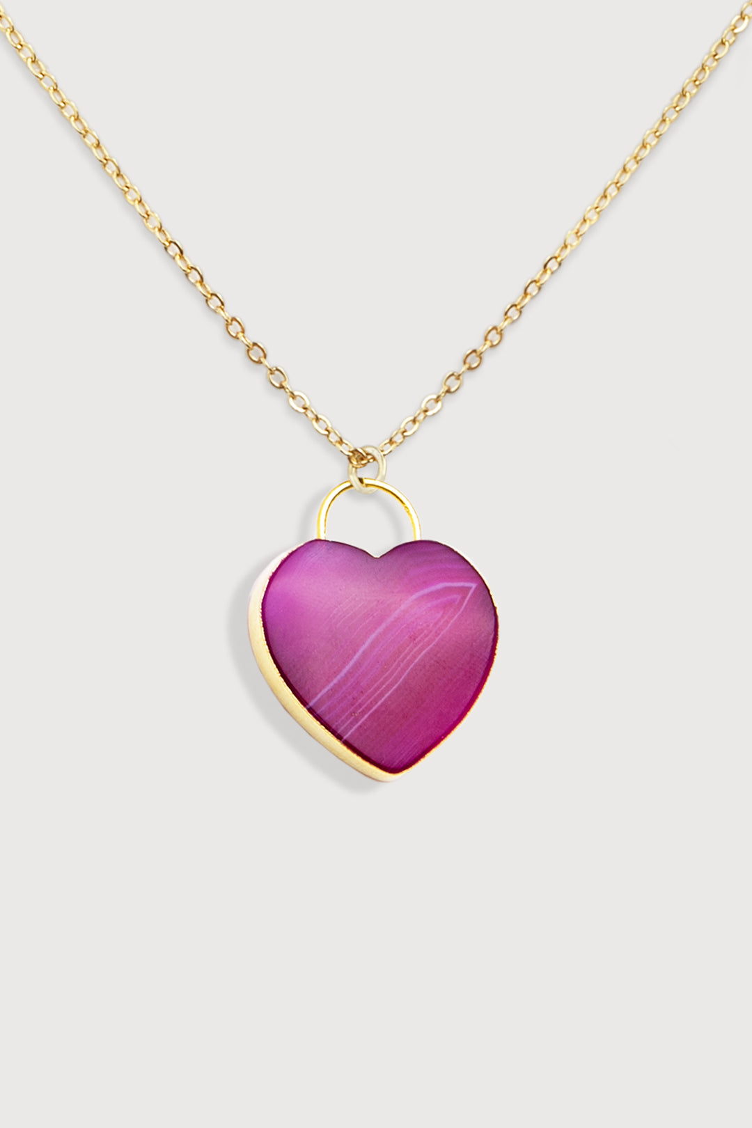 Agate Heart Necklace