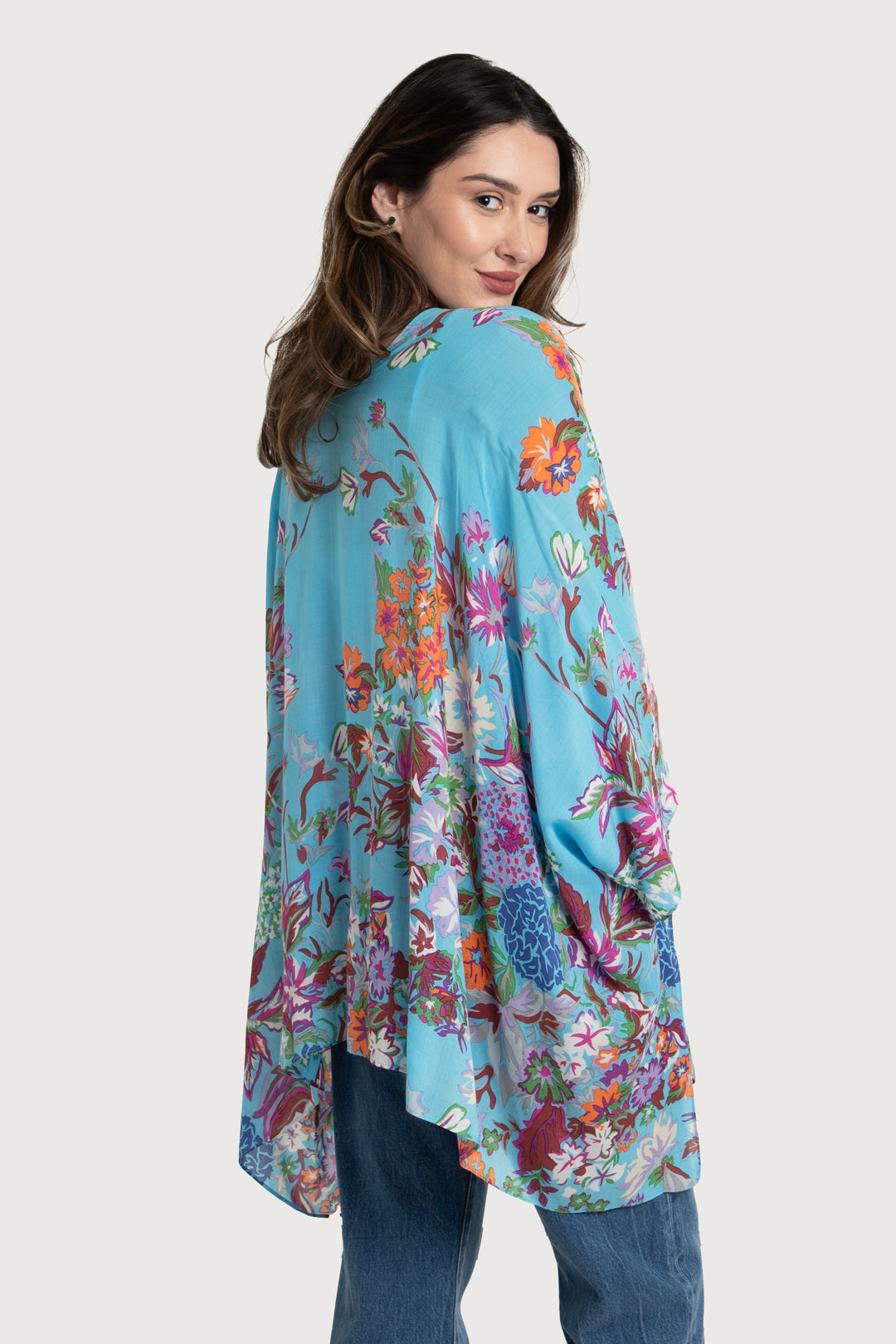 Lightweight Floral Kimono Short