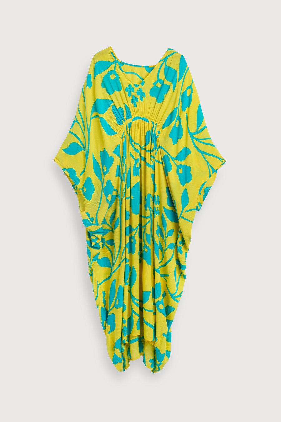 Shadow Floral Print Maxi Kaftan