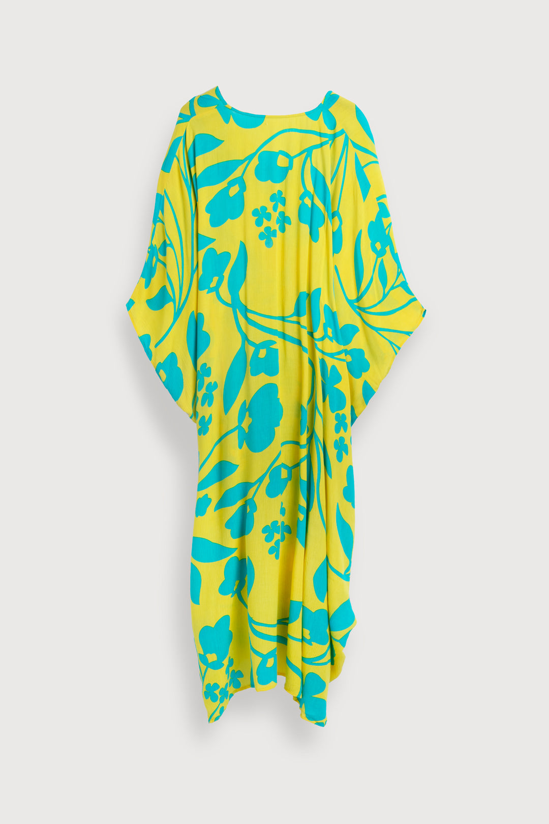 Shadow Floral Print Maxi Kaftan