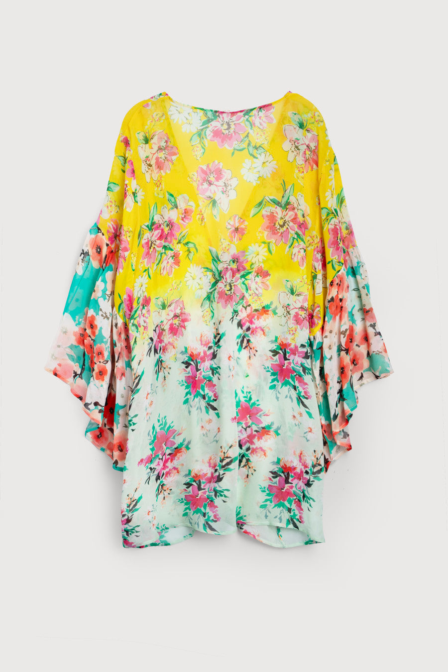 Mystical Garden Ruffle Sleeve Kimono