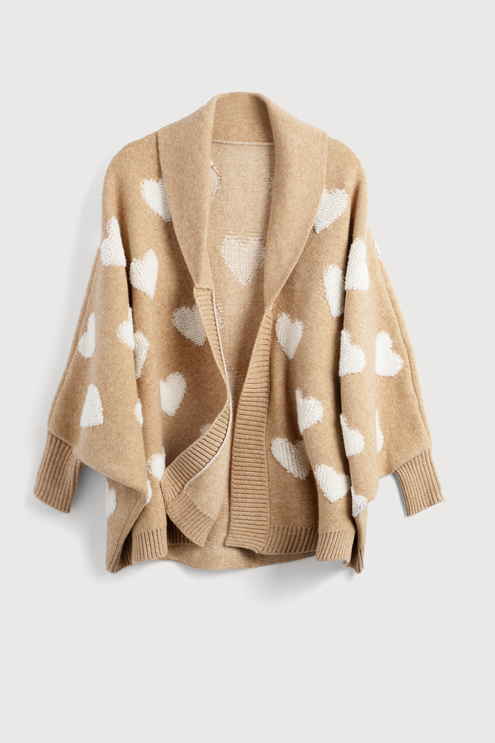 Ribbed Heart Cardigan