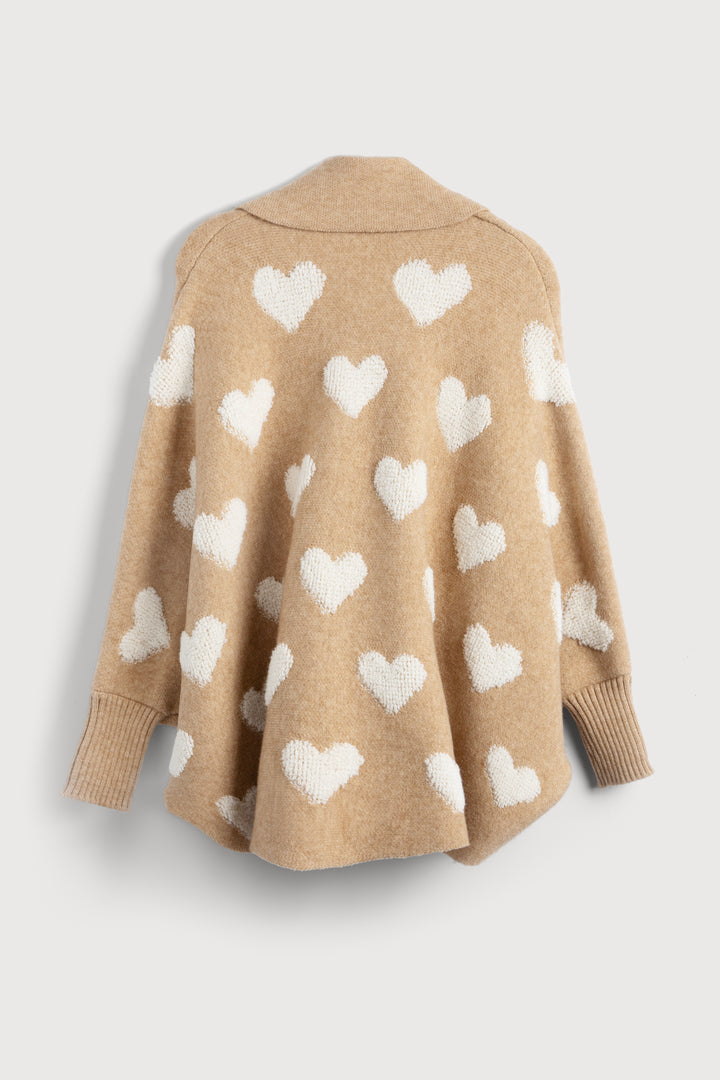 Ribbed Heart Cardigan