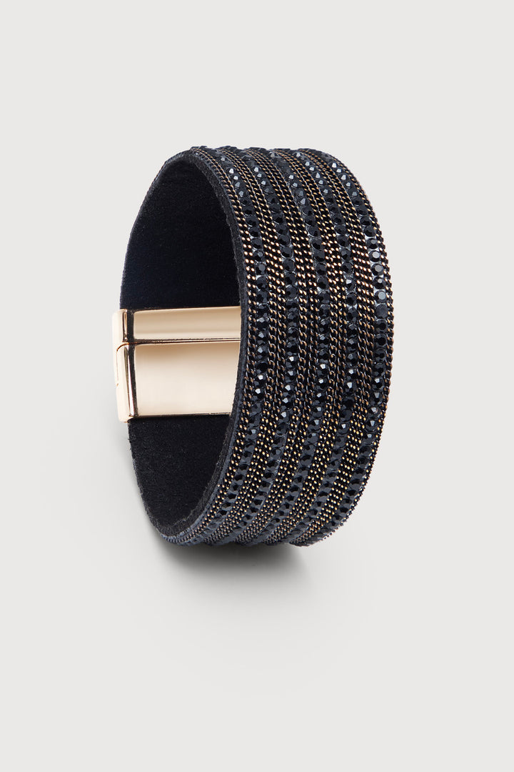 Midnight Suede Beaded Bracelet