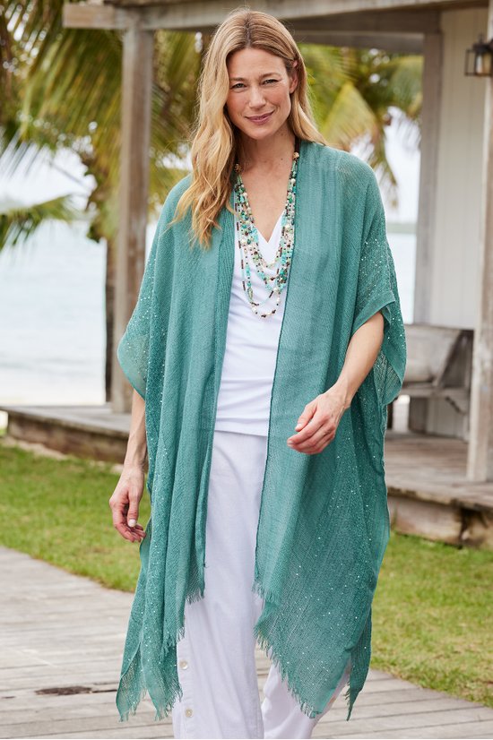 Shimmering Sequined Ruana