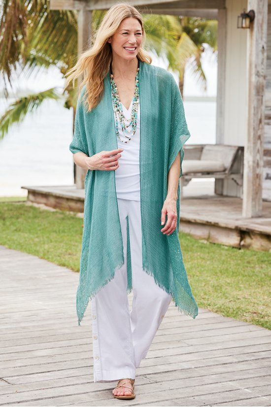 Shimmering Sequined Ruana