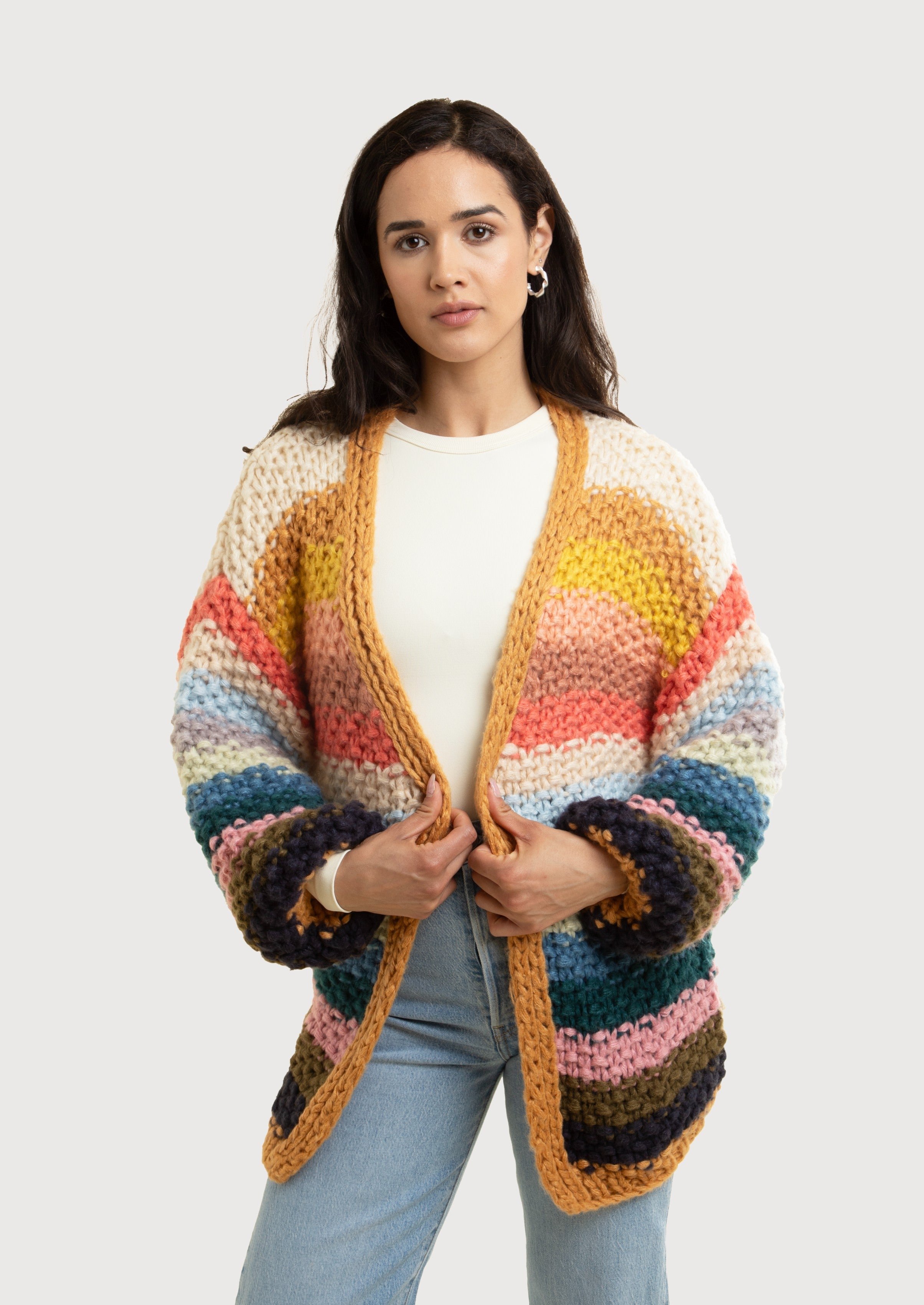 Rainbow Knitted Cardigan – Saachi Wholesale
