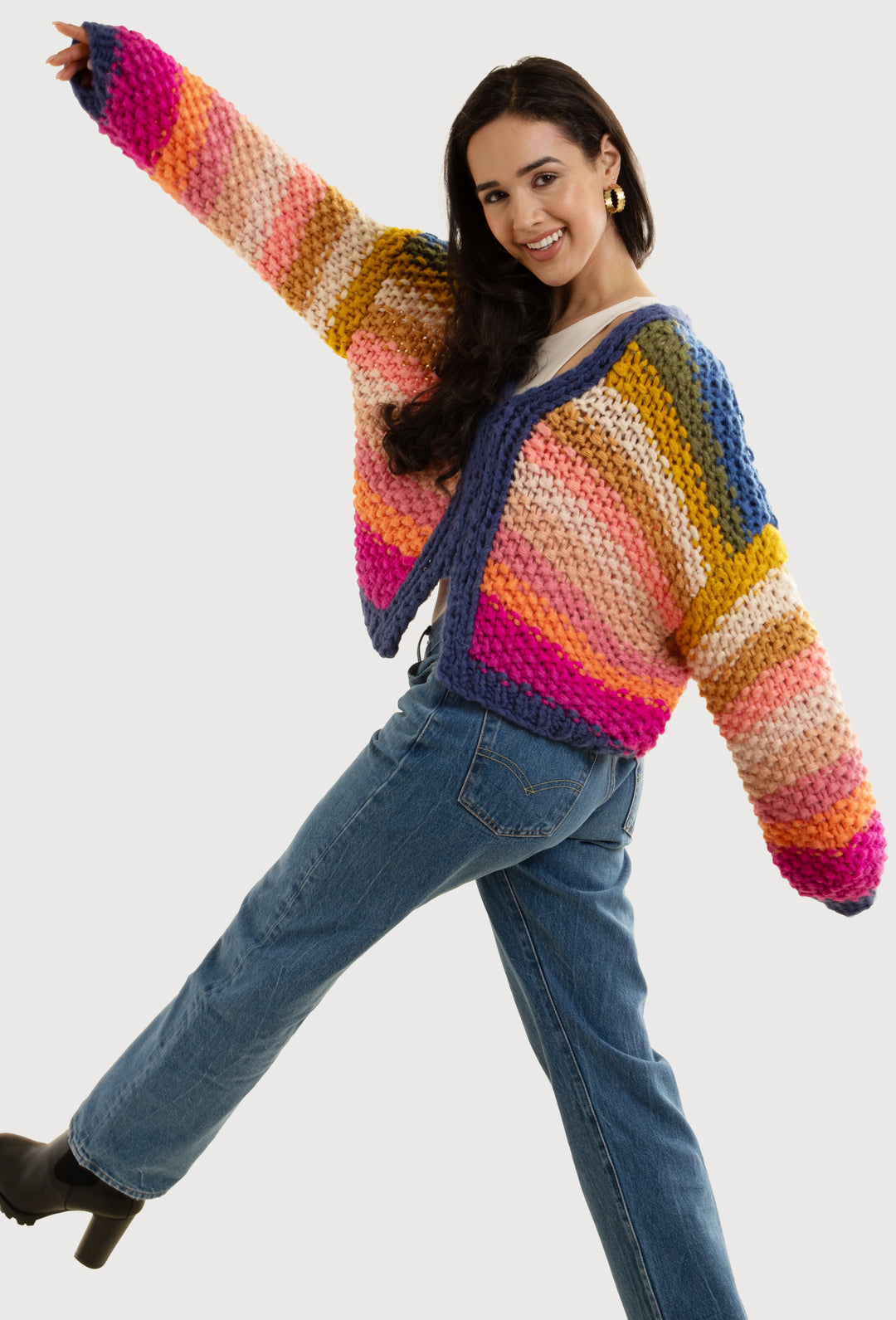 Reversible Rainbow Pullover Sweater