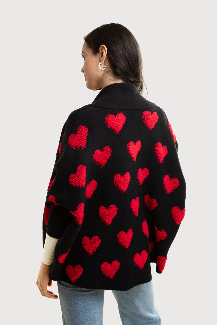 Ribbed Heart Cardigan