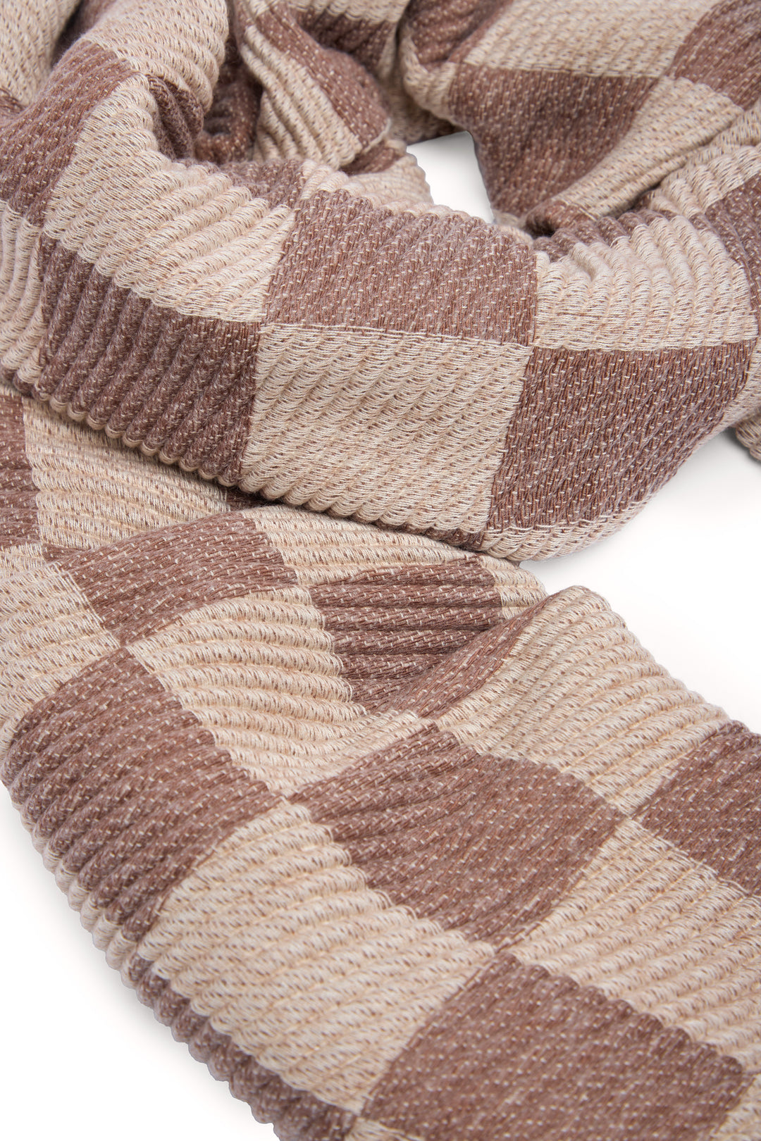 Crinkled Checkered Scarf