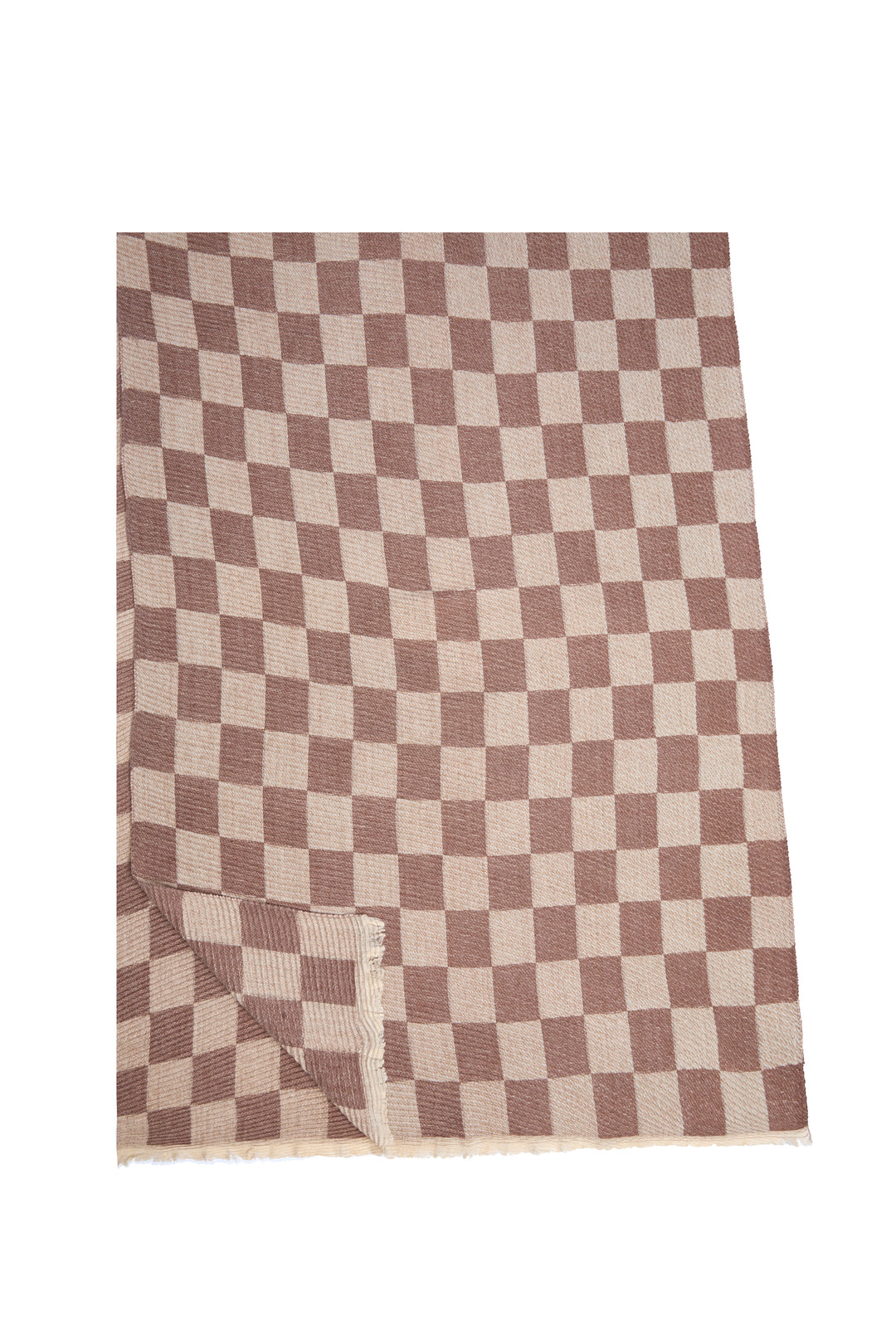 Crinkled Checkered Scarf