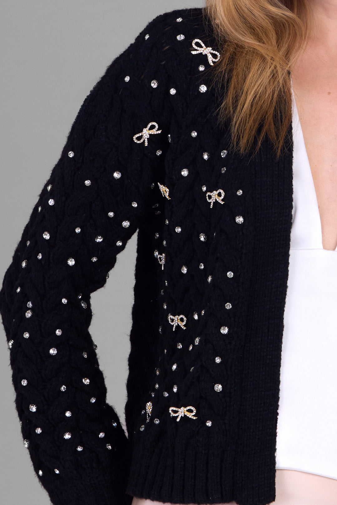 Bow Jeweled Cardigan