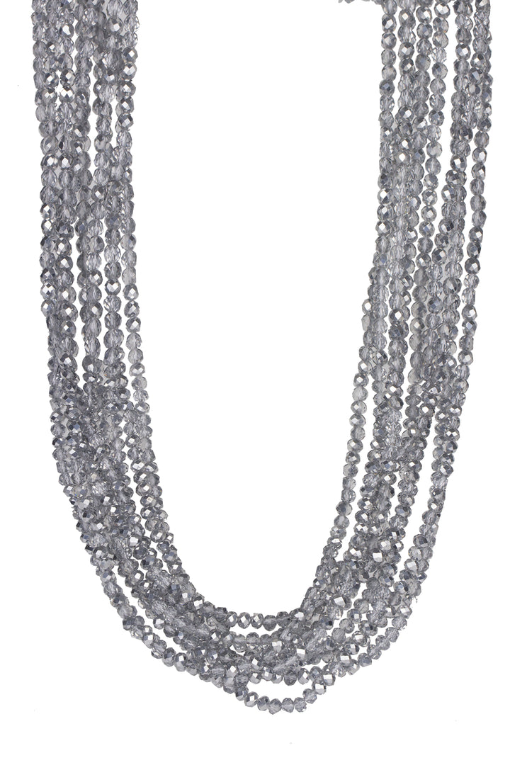 Multi Strand Beaded Short Necklace