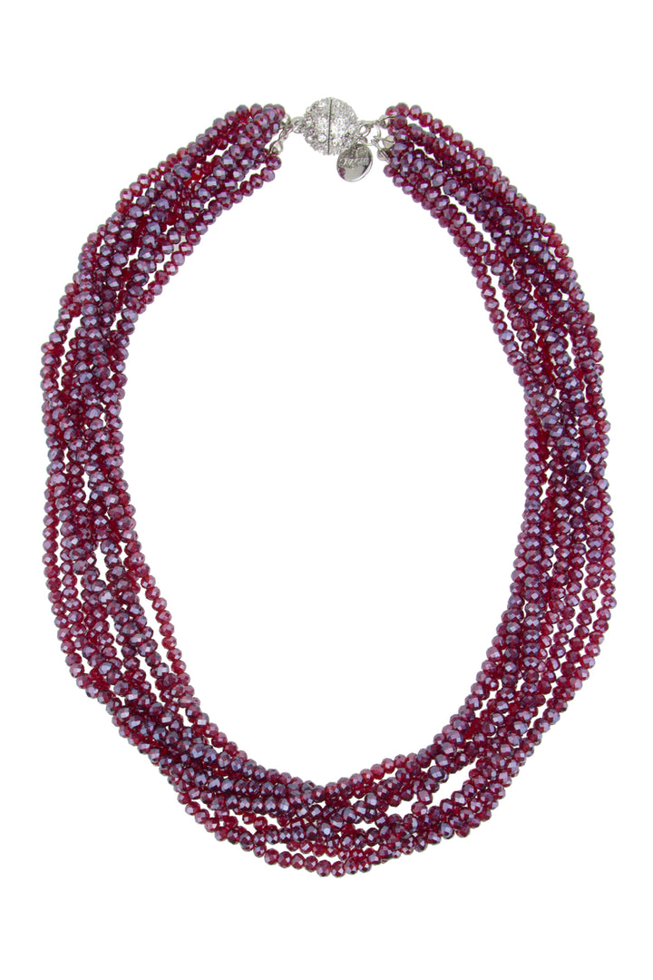 Multi Strand Beaded Short Necklace